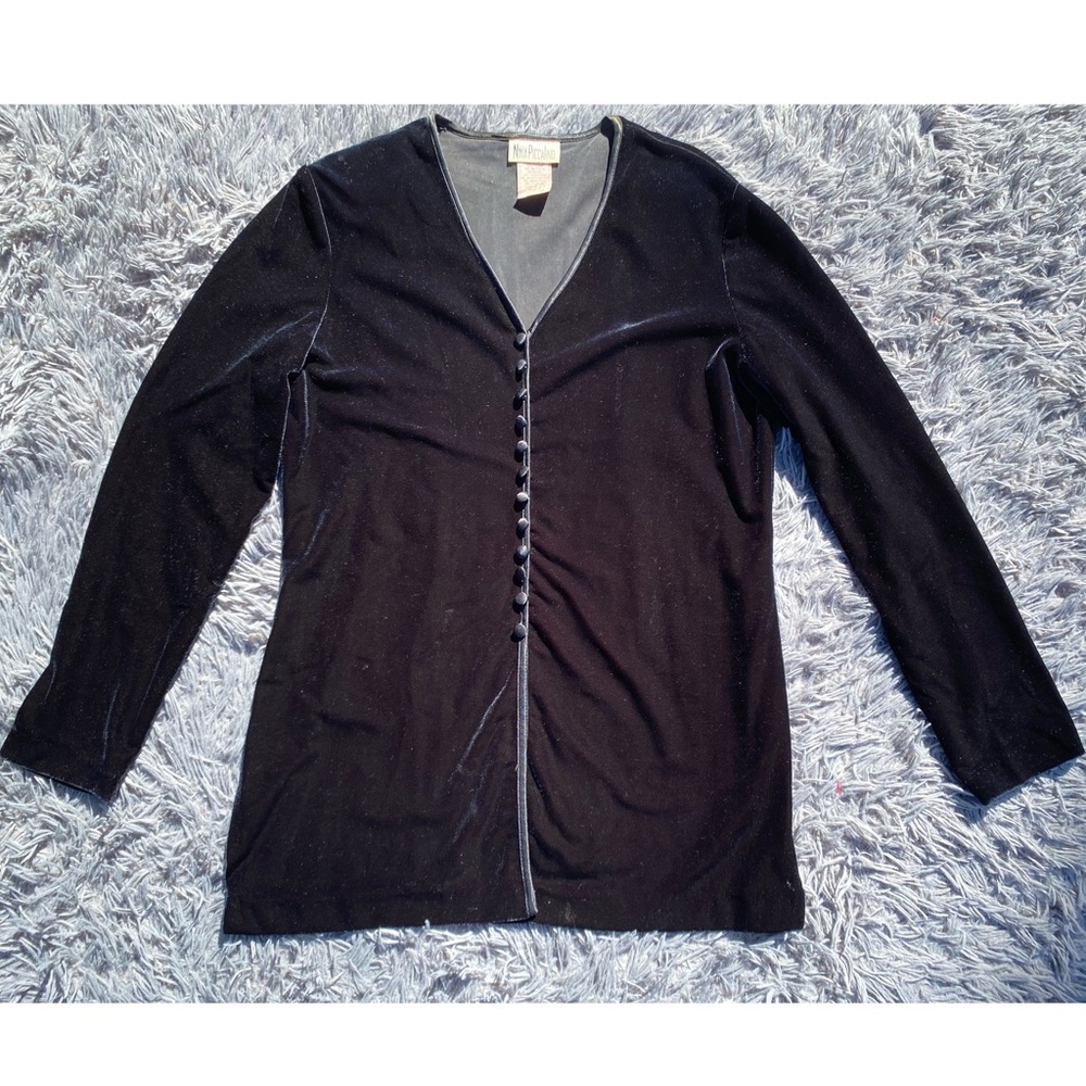 Nina Piccalino Vintage Black Velvet Shirt